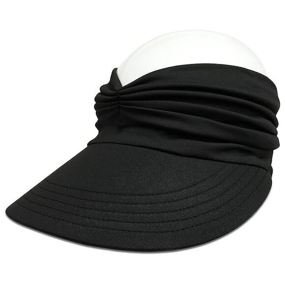 Womens Sun Visor Hat Wide Brim Summer UPF 50+ UV Protection Beach Sport Cap - Picture 3 of 7